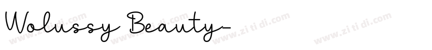 Wolussy Beauty字体转换